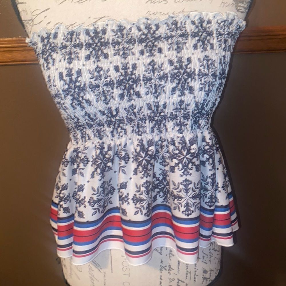NEW ZARA Smocked Tube Top